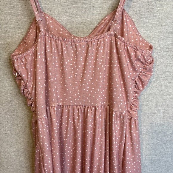 Drimmaks Womens Polka Dot Dress Small Cottagecore Sundress Pink Feminine Flirty - Picture 6 of 9